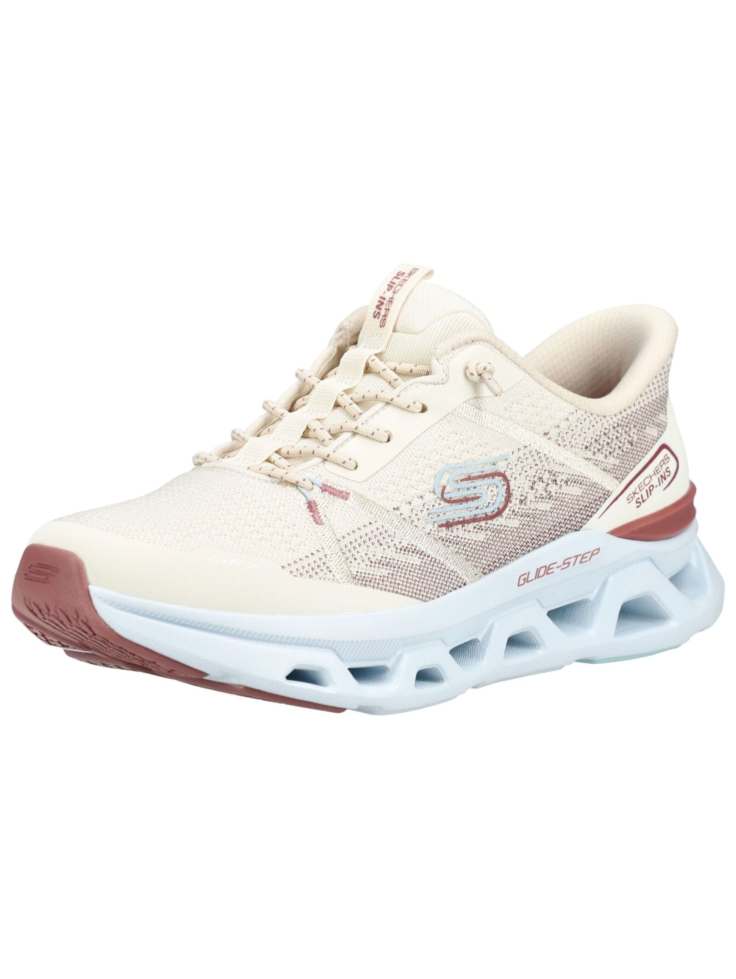 Baskets basses SKECHERS en beige : devant