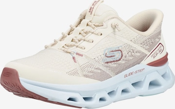 Baskets basses SKECHERS en beige : devant