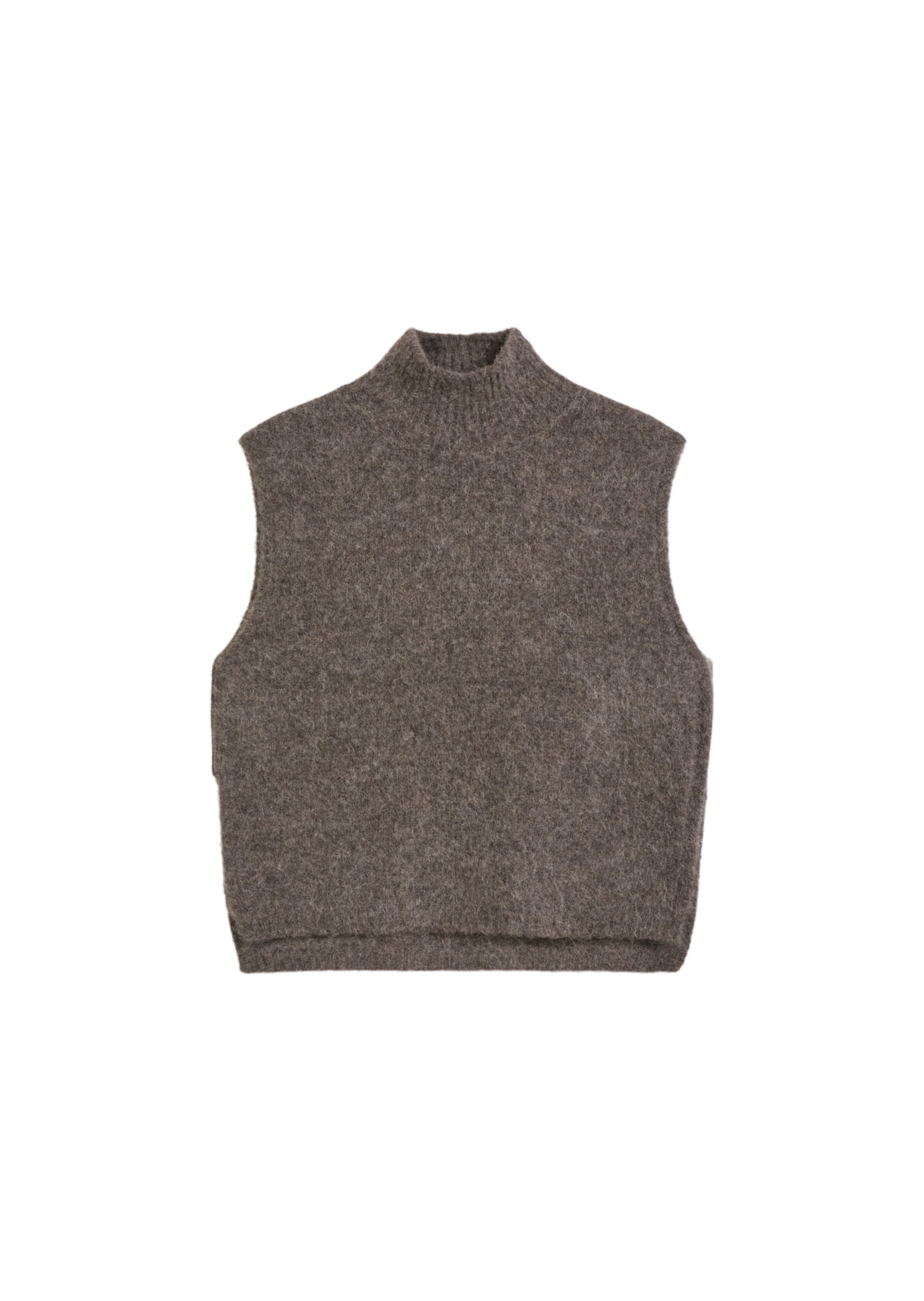 Marc O'Polo Knitted vest in Brown: front