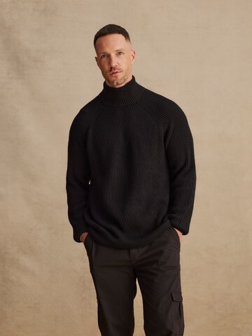 DAN FOX APPAREL Tröja 'Kadir' i svart: framsida