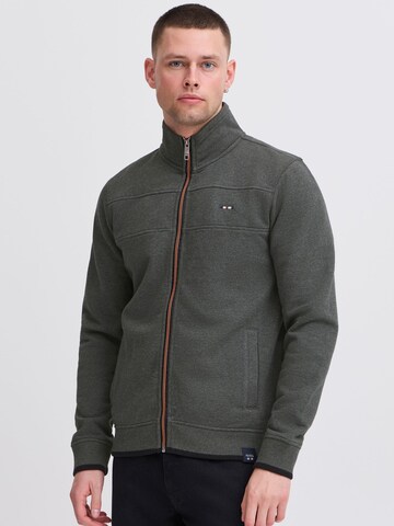 FQ1924 Sweatjacke 'Jules' in Grau: Vorderseite