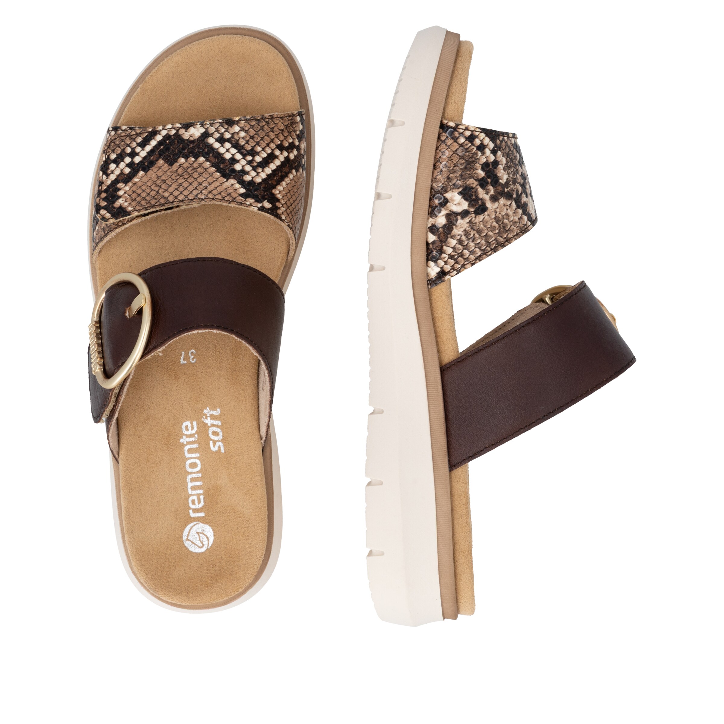 REMONTE Mules ' D2K57 ' in Brown