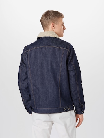 Urban Classics Between-Season Jacket 'Sherpa' in Blue