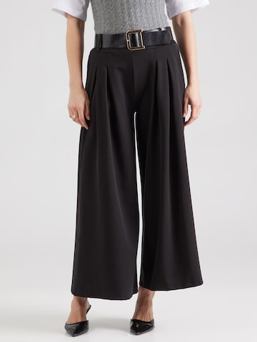 Wide leg Pantaloni con pieghe 'Am44berr' di ZABAIONE in nero: frontale