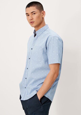 s.Oliver Regular Button Up Shirt in Blue: front