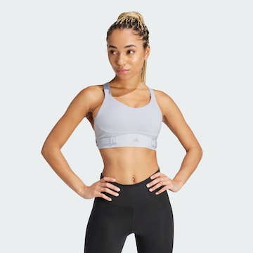 Bustier Soutien-gorge de sport 'FastImpact Luxe' ADIDAS PERFORMANCE en gris : devant