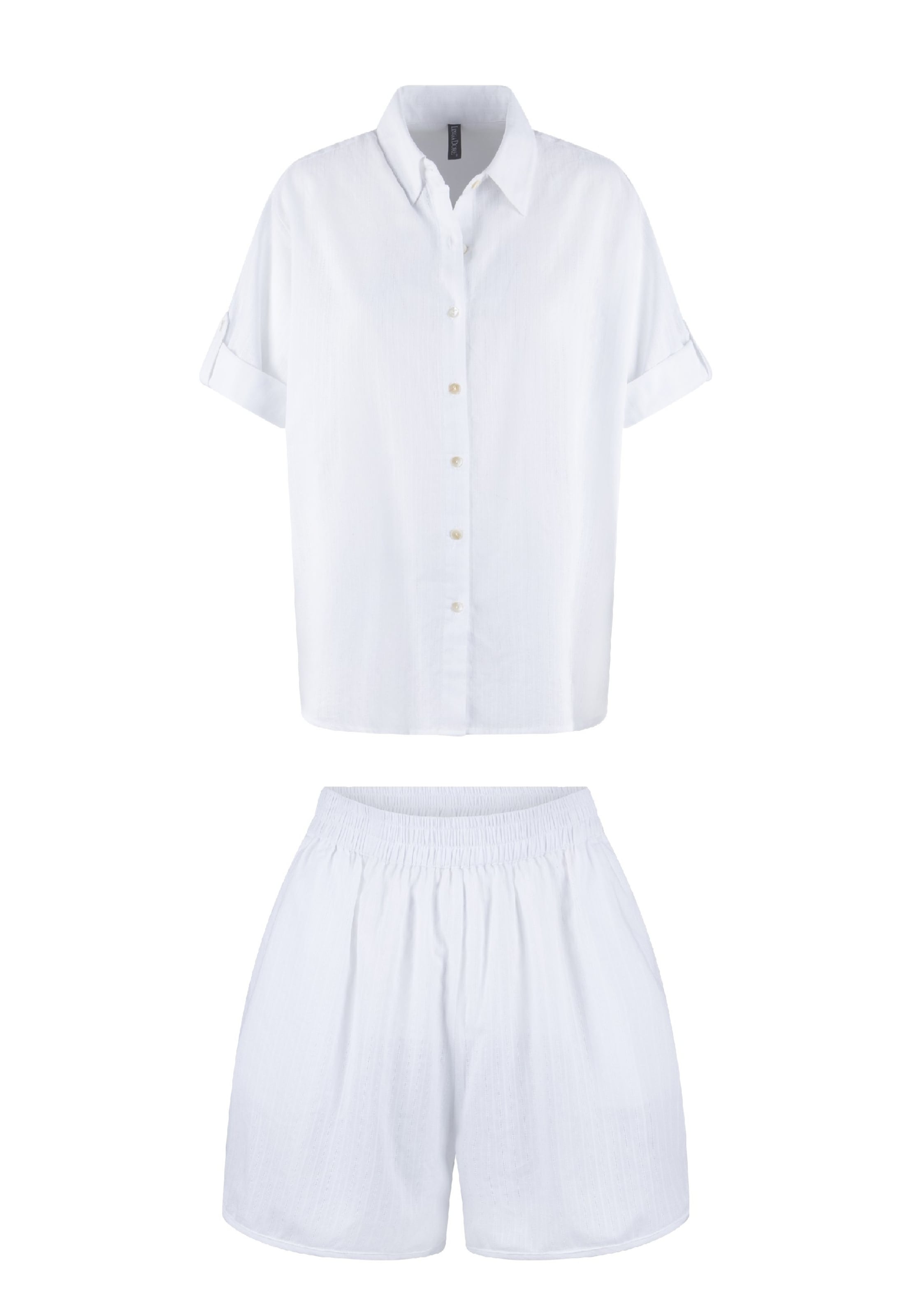 LingaDore Pyjama in Weiß: Vorderseite