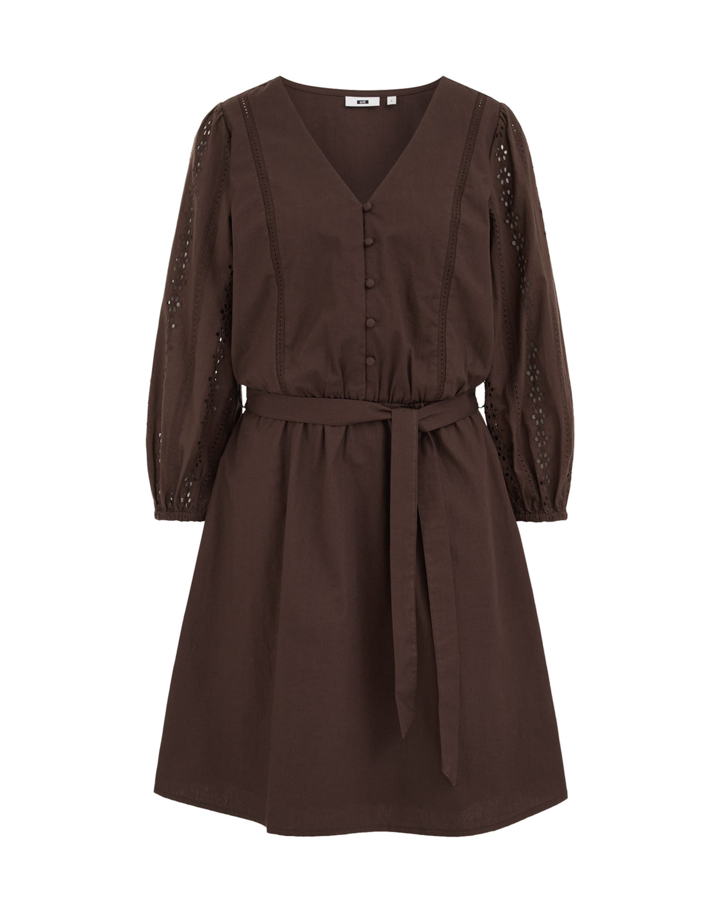 Robe-chemise WE Fashion en marron : devant