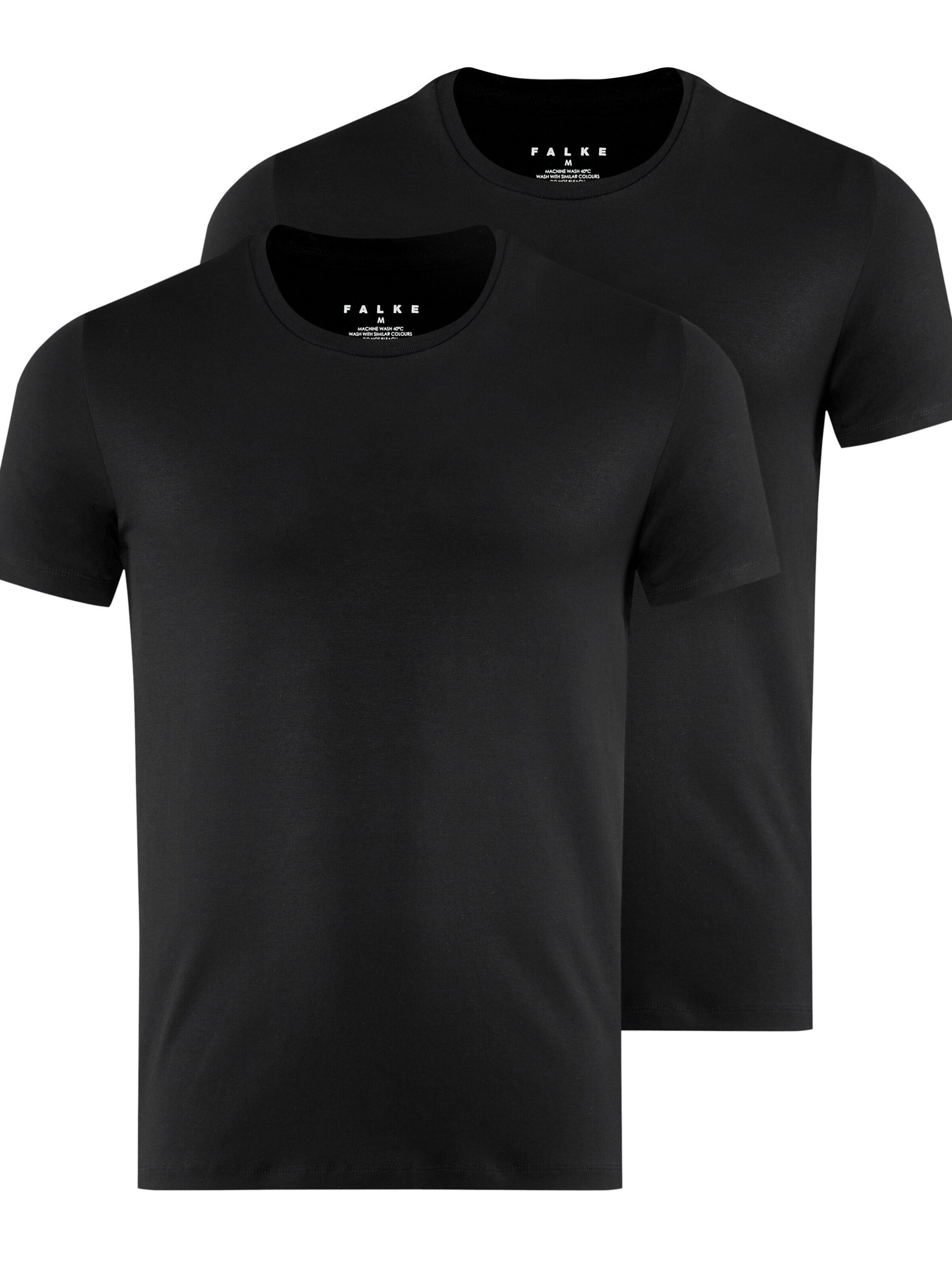 FALKE Undershirt '2-Pack' in Black: front