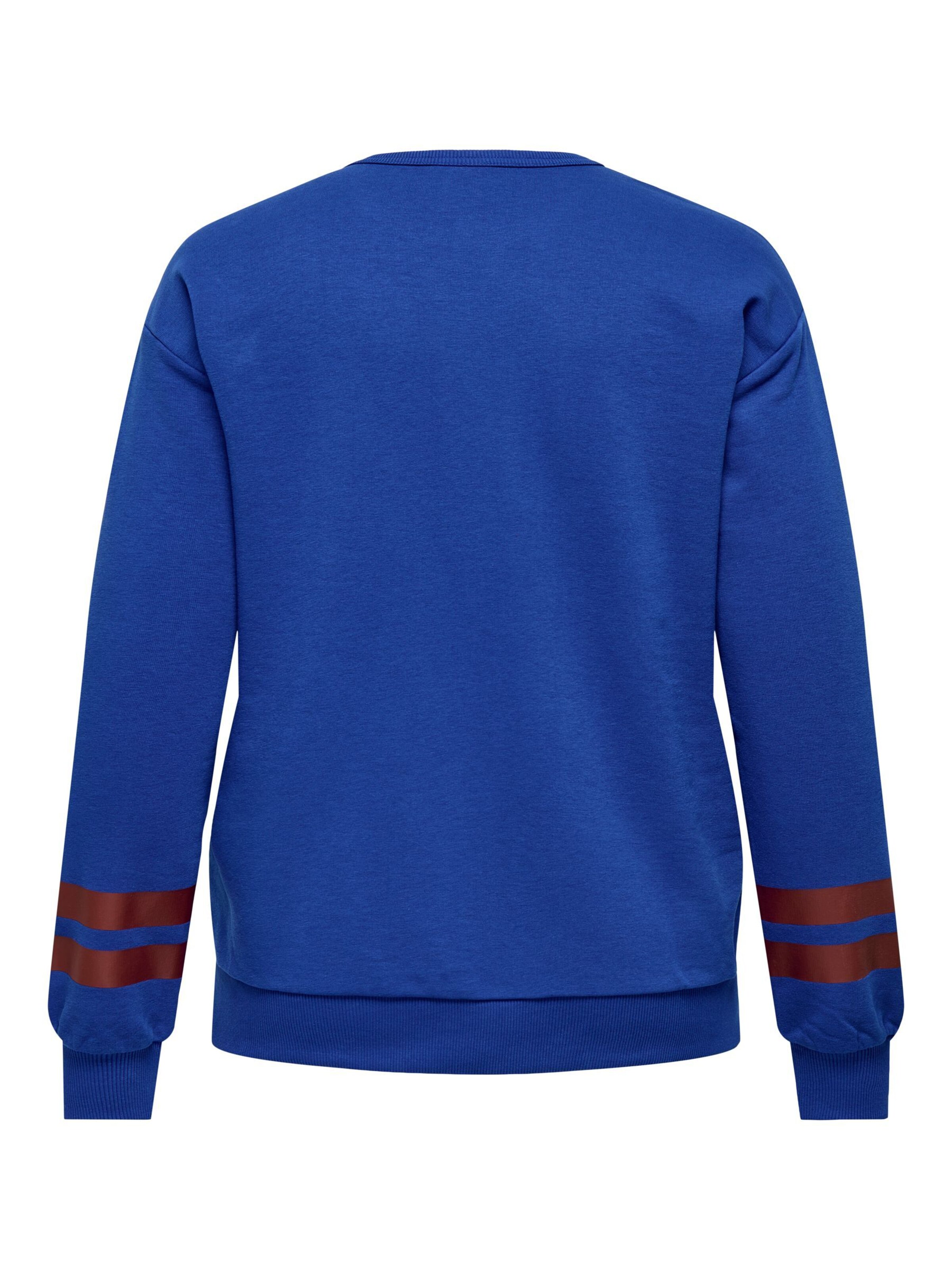ONLY Carmakoma Sweatshirt 'CARBEN' in Blauw