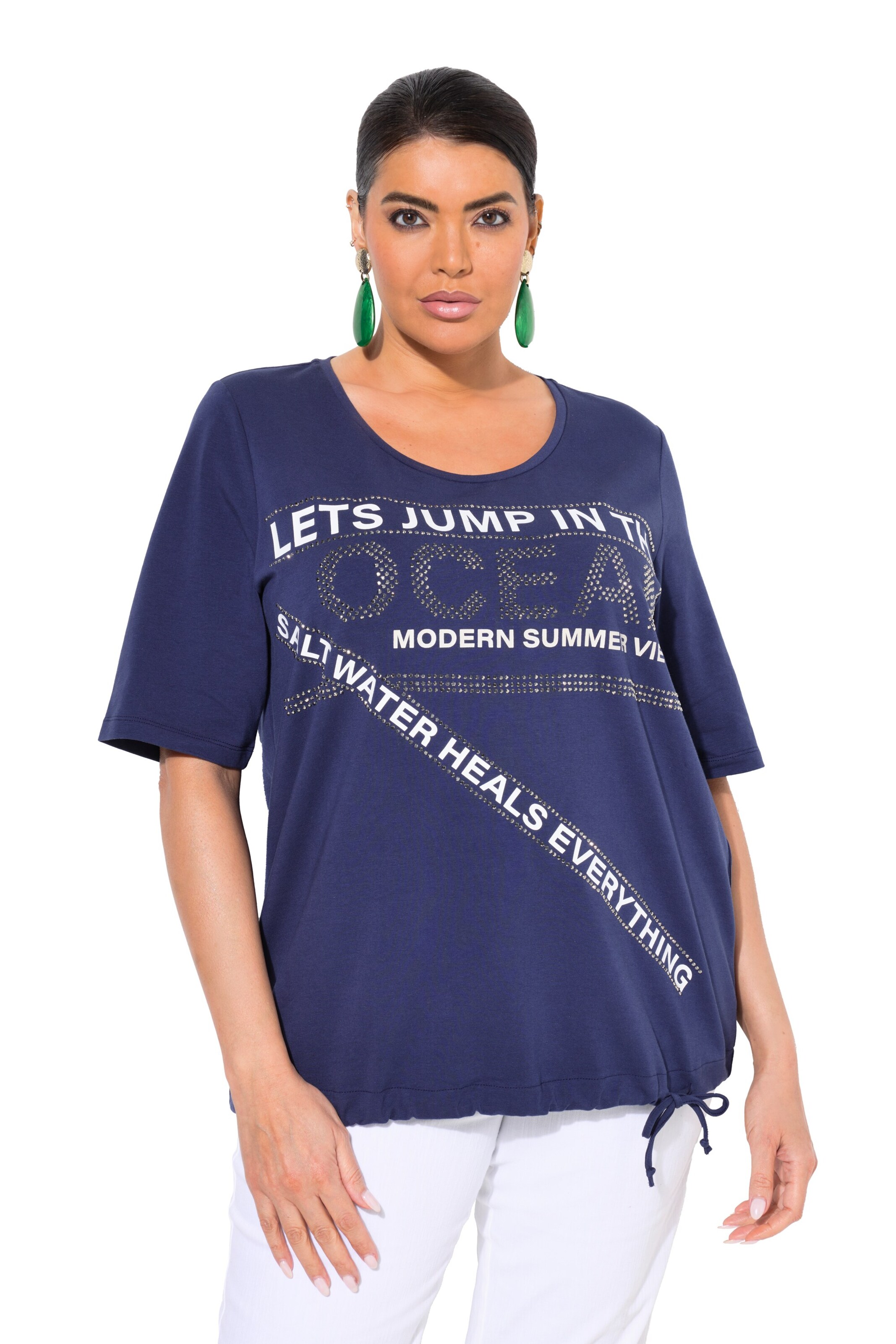 Ulla Popken Shirt in Blauw: voorkant