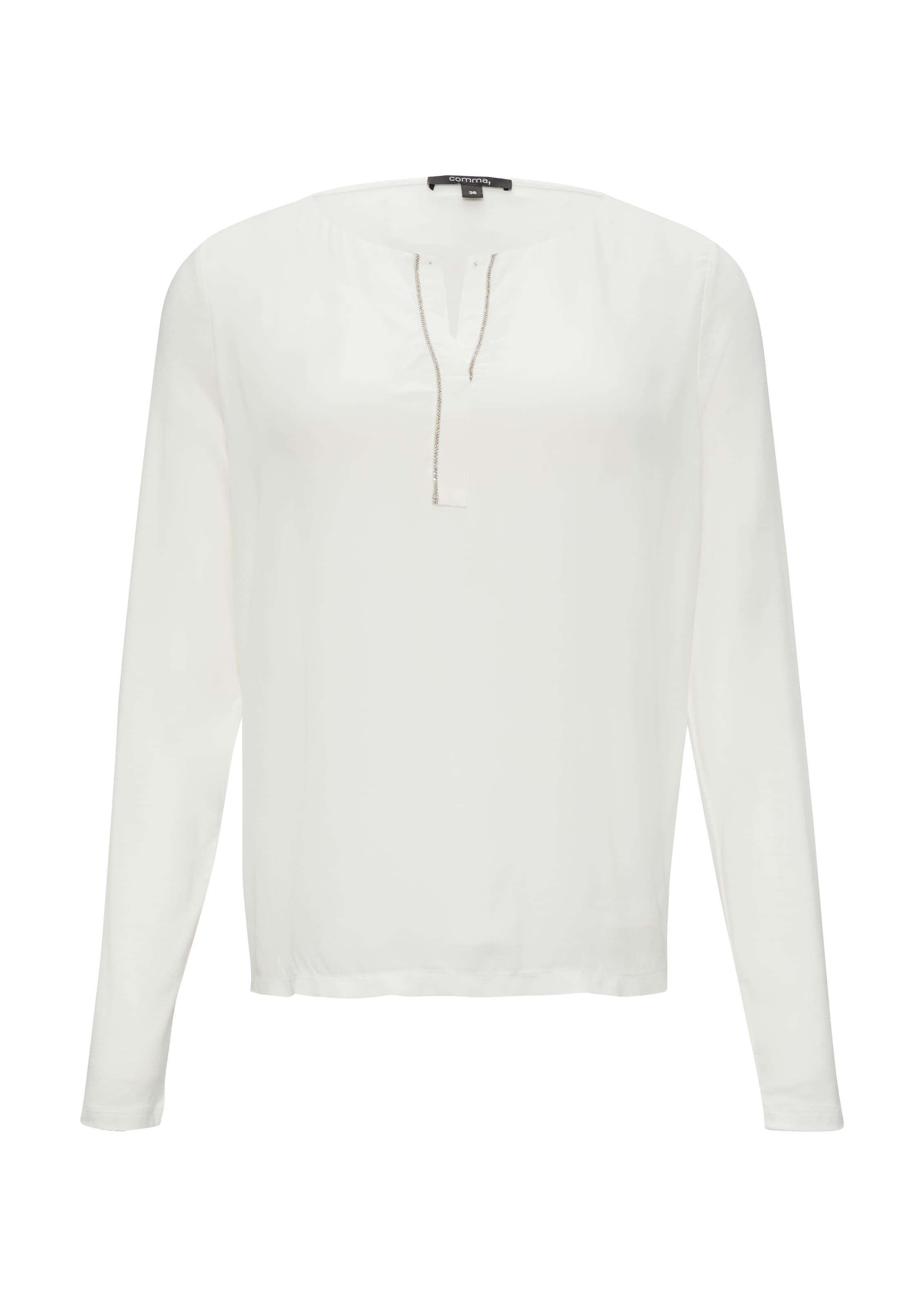 COMMA Shirt in Wit: voorkant