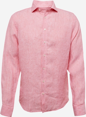 Bruun & Stengade Slim fit Overhemd 'Perth' in Roze: voorkant