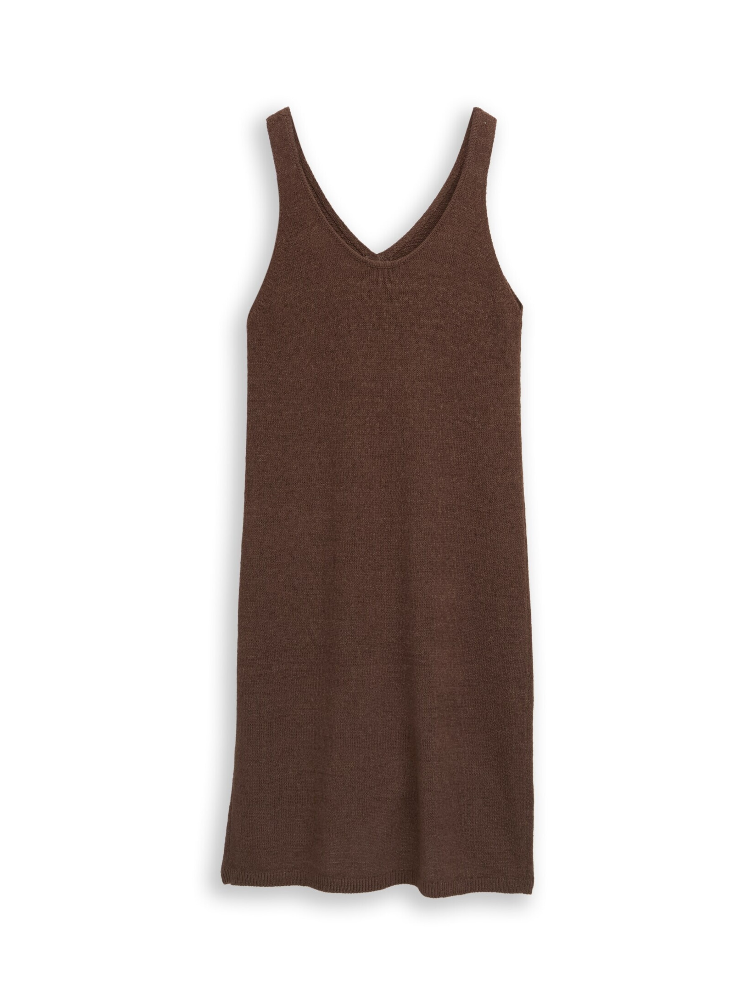 TOM TAILOR DENIM Strickkleid in Braun: Vorderseite