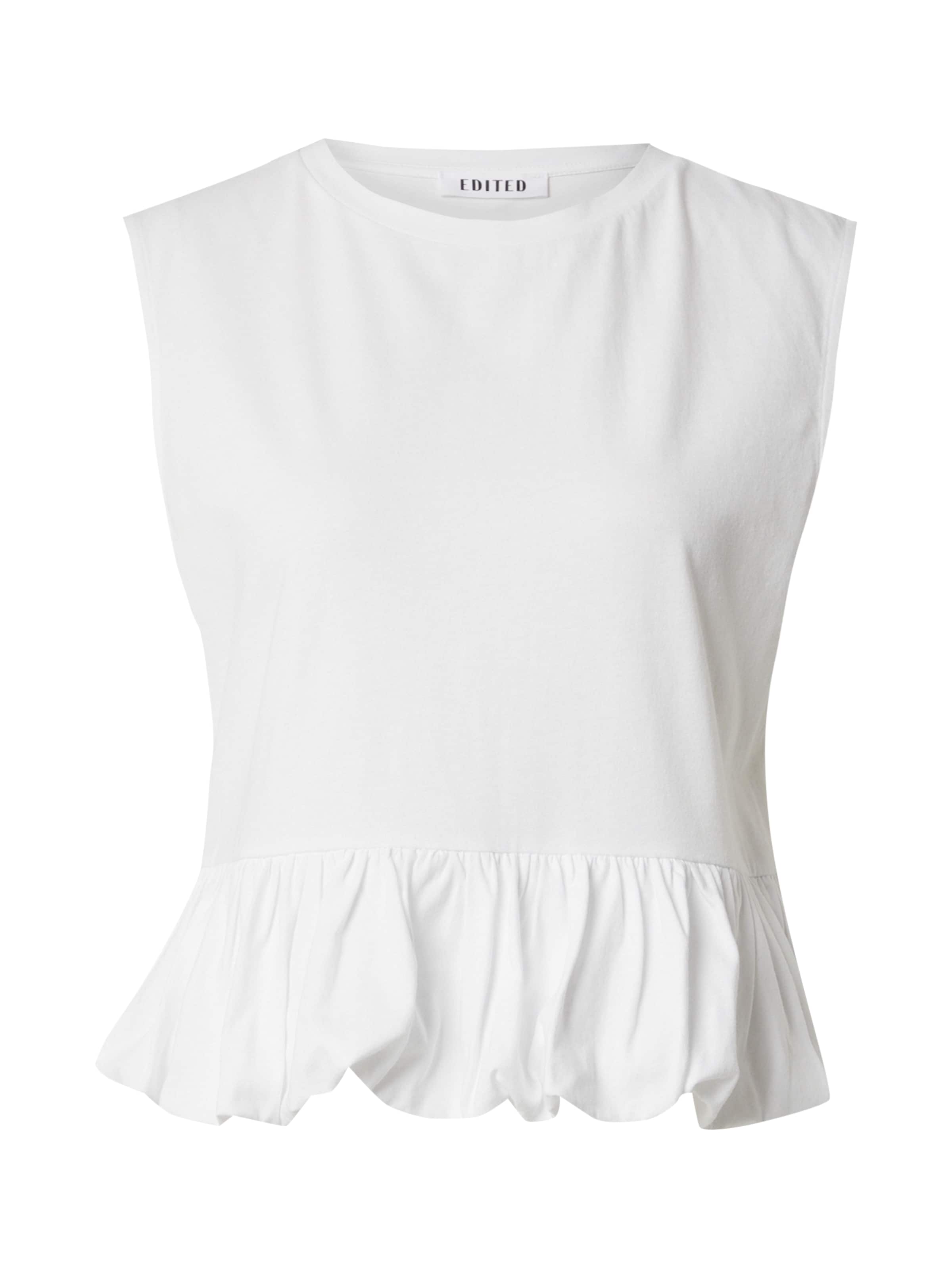 EDITED T-shirt 'Davinia' i vit: framsida