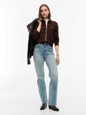 TOMMY HILFIGER Strickjacke in Braun