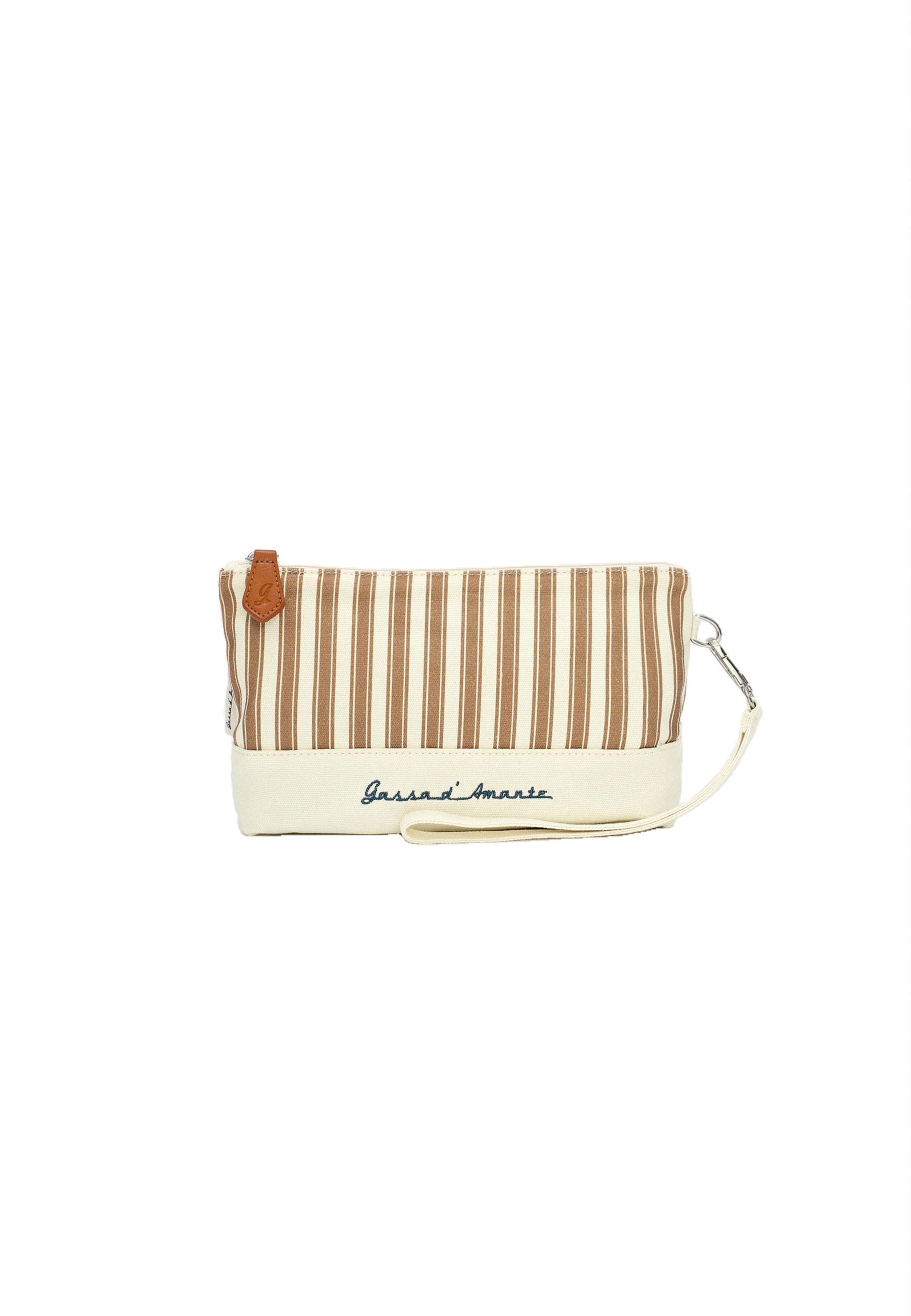 Gassa d'Amante Schoudertas 'Alassio' in Bruin: voorkant