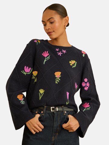 love & roses Trui in Blauw: voorkant