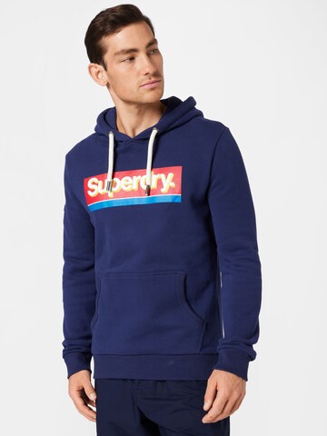 Superdry Mikina – modrá: přední strana