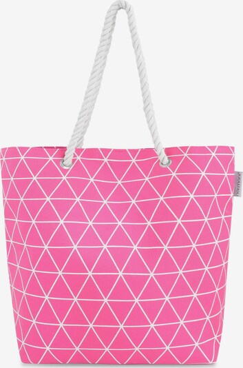 normani Strandtasche in pink / weiß, Produktansicht