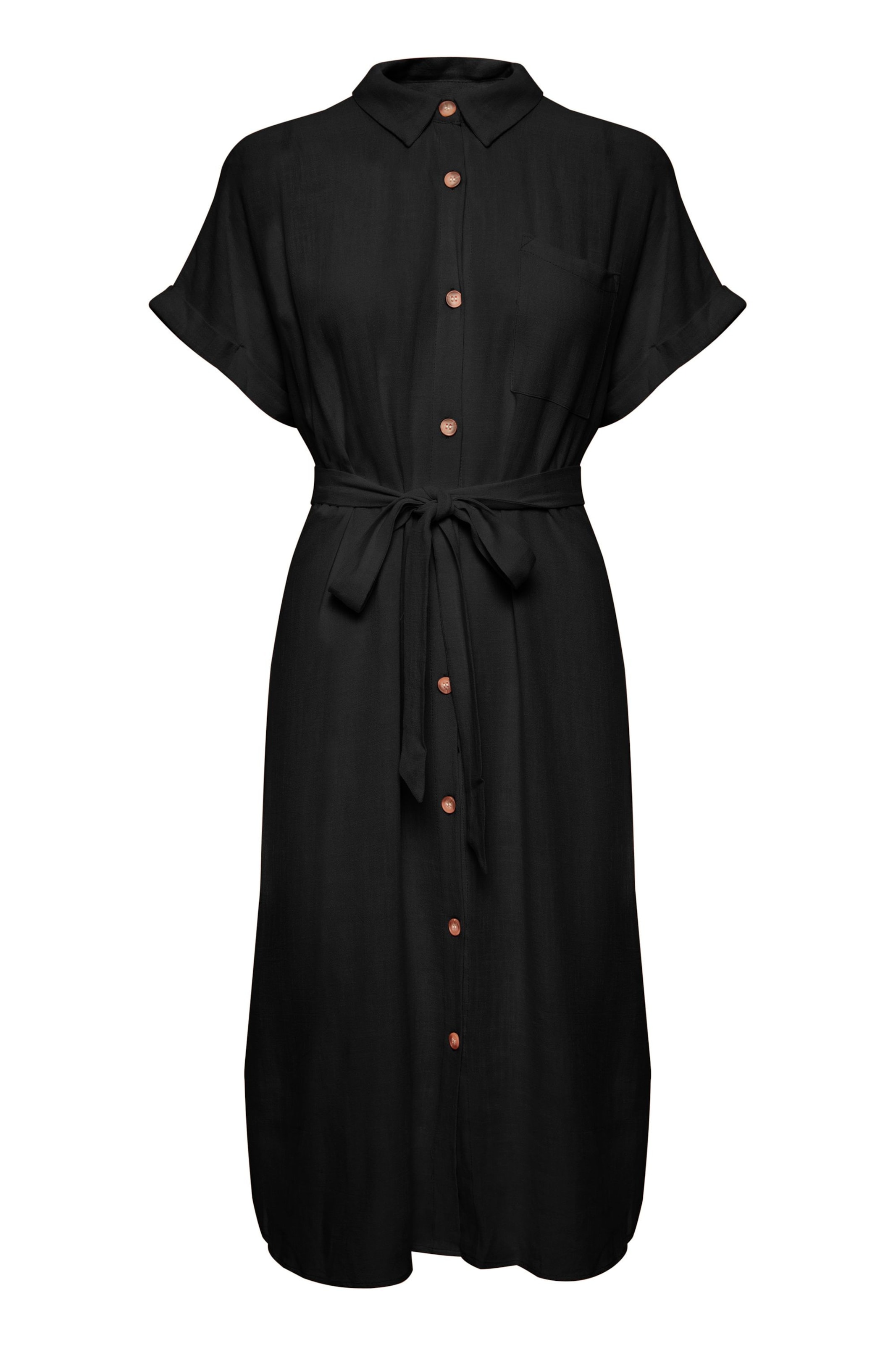 Robe-chemise 'Atel' Fransa en noir : devant