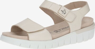 CAPRICE Sandalen met riem in Beige: voorkant