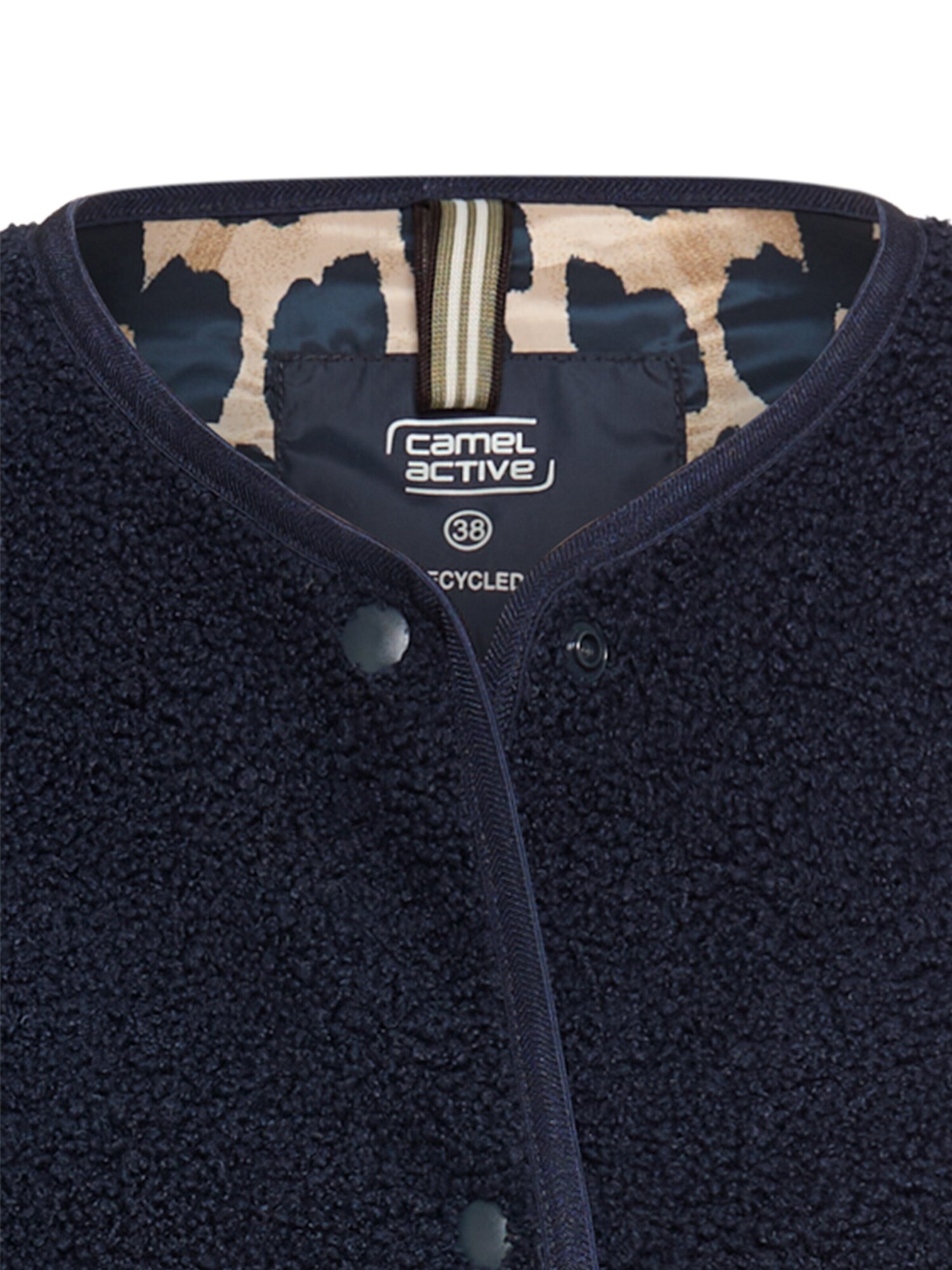 CAMEL ACTIVE Fleece-Weste mit Knopfverschluss in Blau