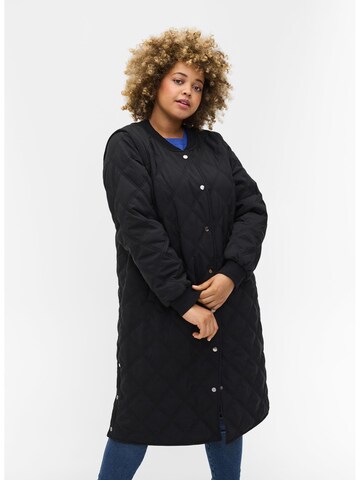 Zizzi Between-Season Jacket 'MWEDNESDAY' in Black: front