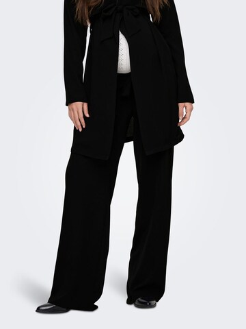 Only Maternity Wide leg Pants 'Mama Palazzo' in Black: front