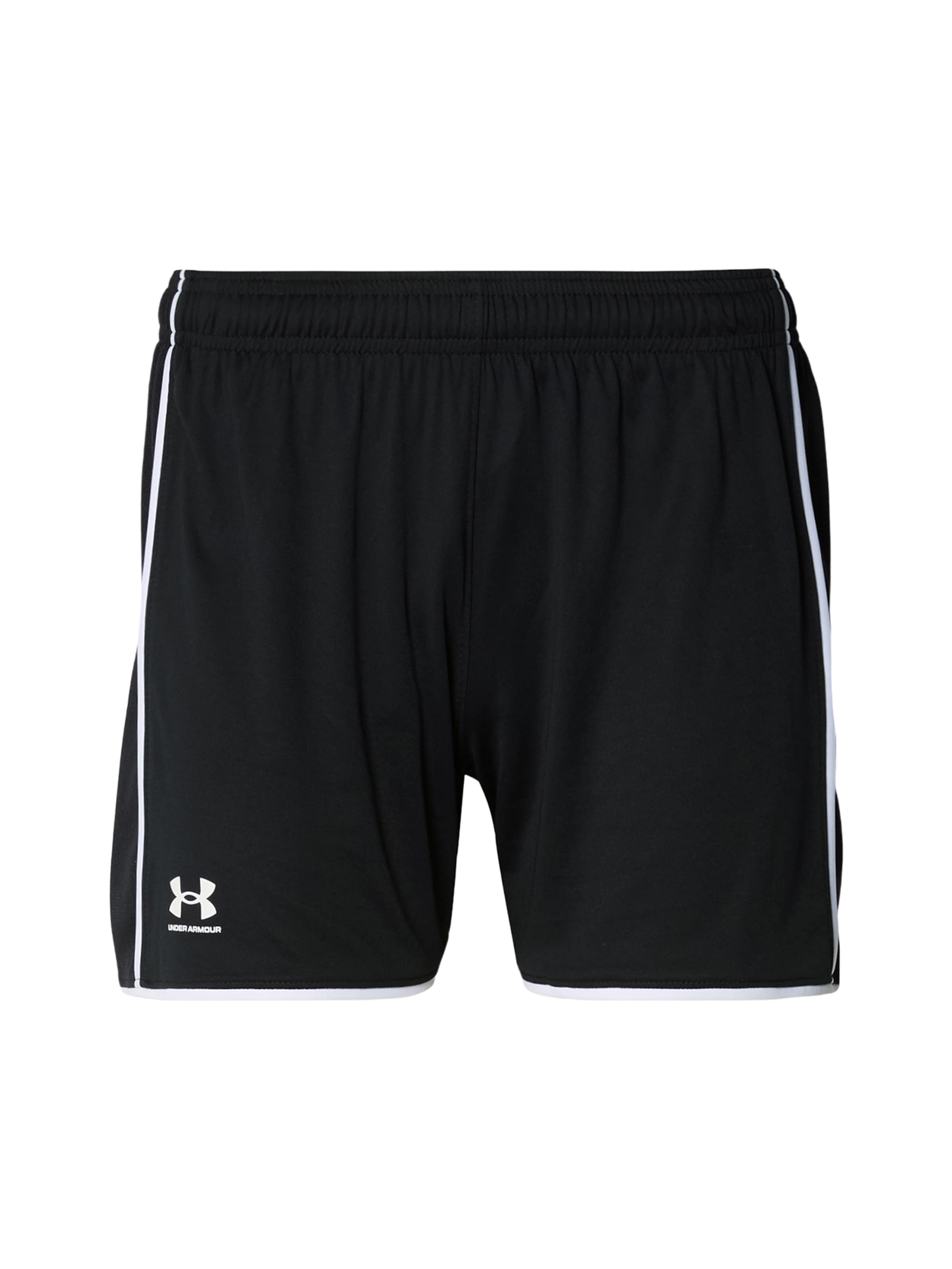 UNDER ARMOUR Sportshorts 'Challenger' in schwarz / weiß, Produktansicht