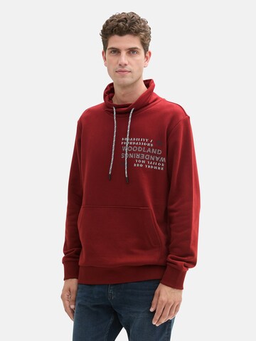 TOM TAILOR Sweatshirt in Rood: voorkant