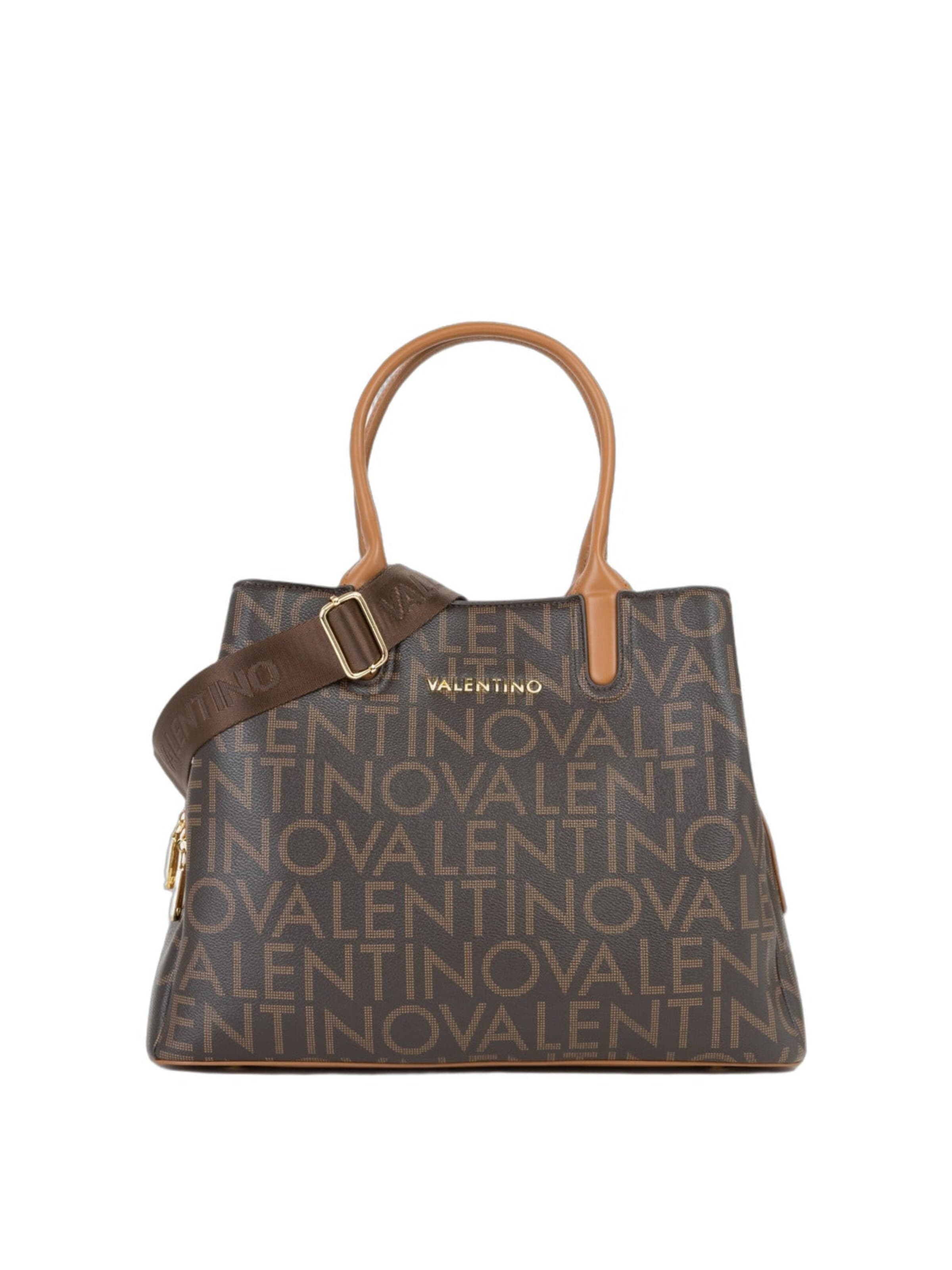 VALENTINOShopper torba 'Valentino Porte Document Regina Re Marron Femme Moro/Naturale' - smeđa boja: prednji dio