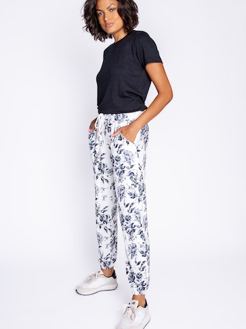 PJ Salvage Pajama Pants ' Black Rose ' in White