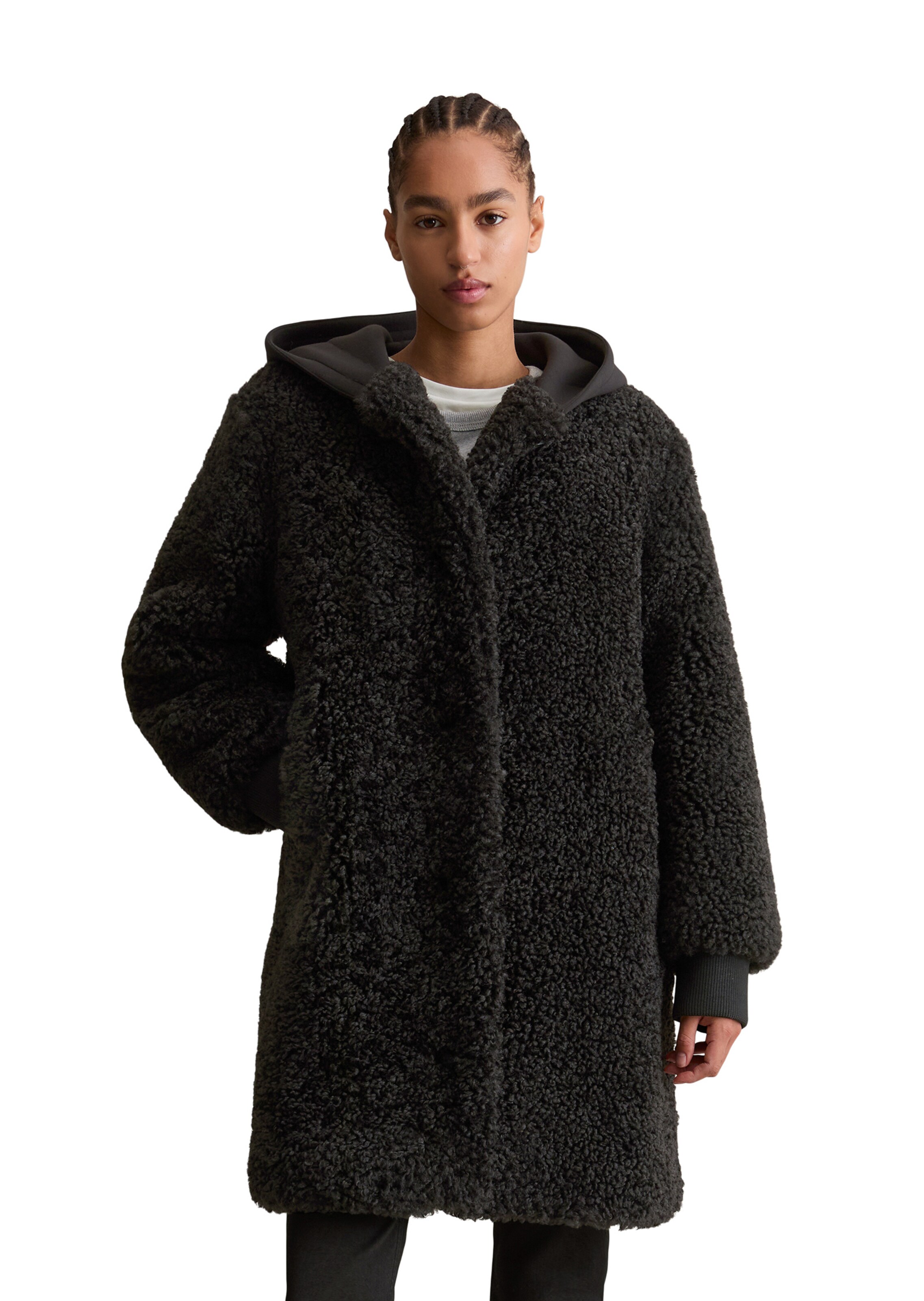 Marc O'Polo DENIM Mantel in Schwarz: Vorderseite