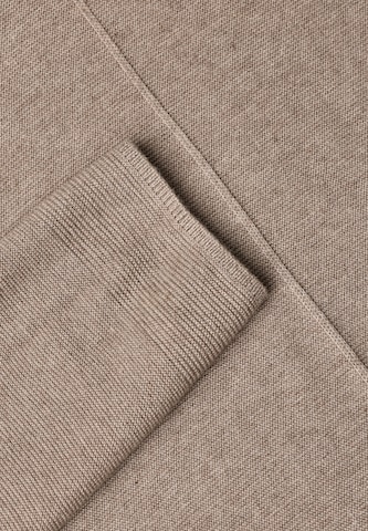 CECIL Langarm Pullover mit Rundhals und Struktur in Braun