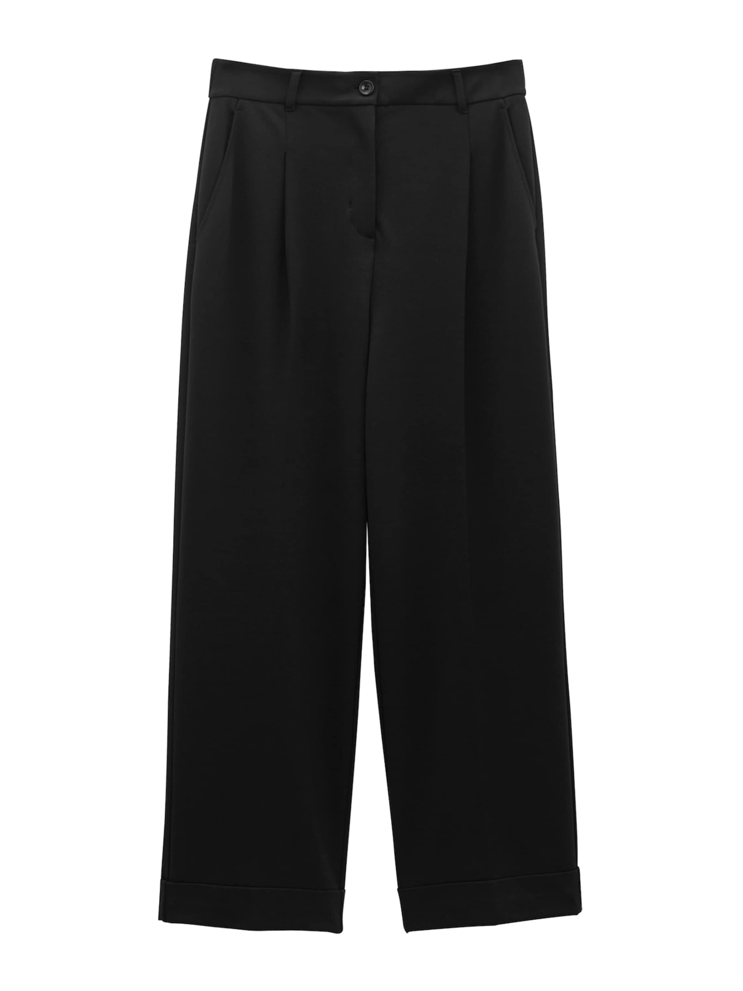 Someday Wide leg Pleat-Front Pants 'Cisilia' in Black: front