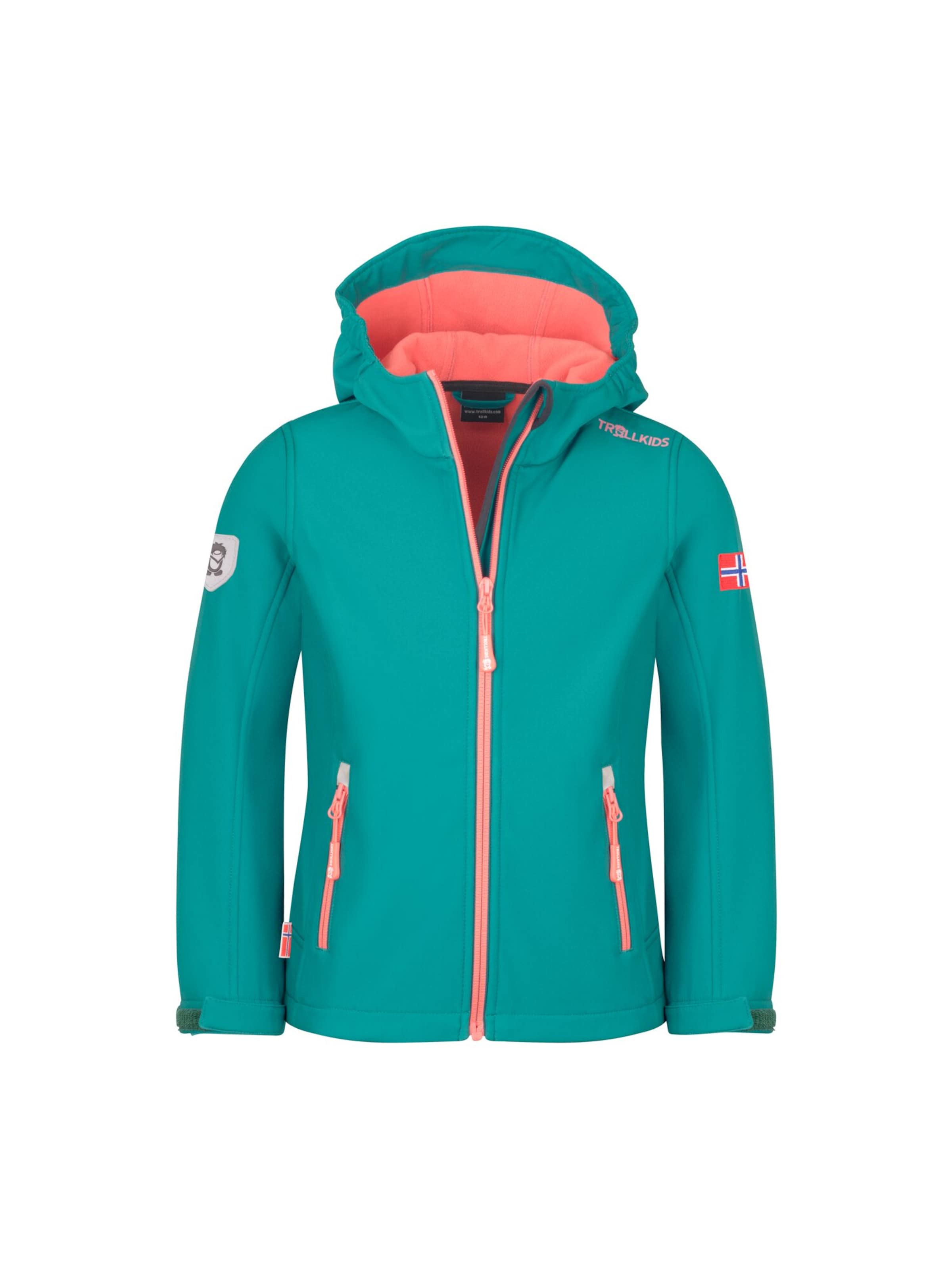 TROLLKIDS Outdoor jacket in Green: front