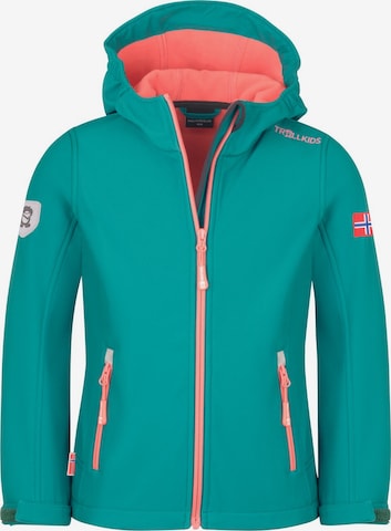 TROLLKIDS Outdoor jacket in Green: front