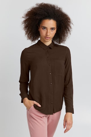 ICHI Blouse 'MAIN' in Brown: front
