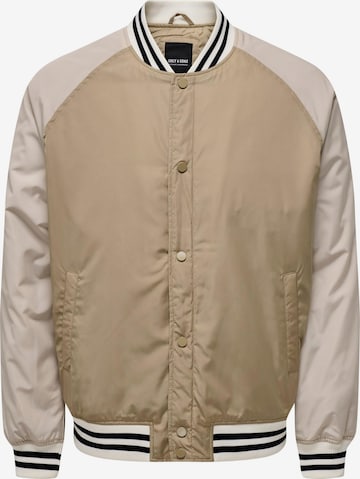 Only & Sons Between-season jacket 'Chris' in Beige: front