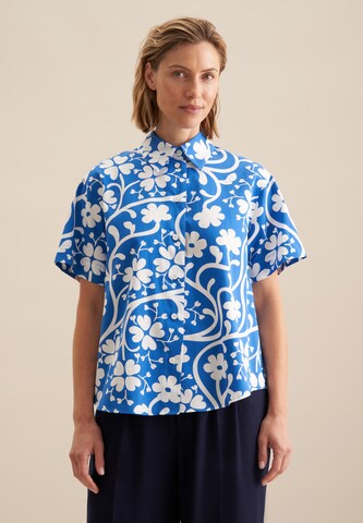SEIDENSTICKER Blouse ' Schwarze Rose ' in Blue: front