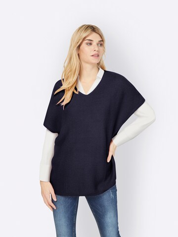 Pullover di heine in blu: frontale