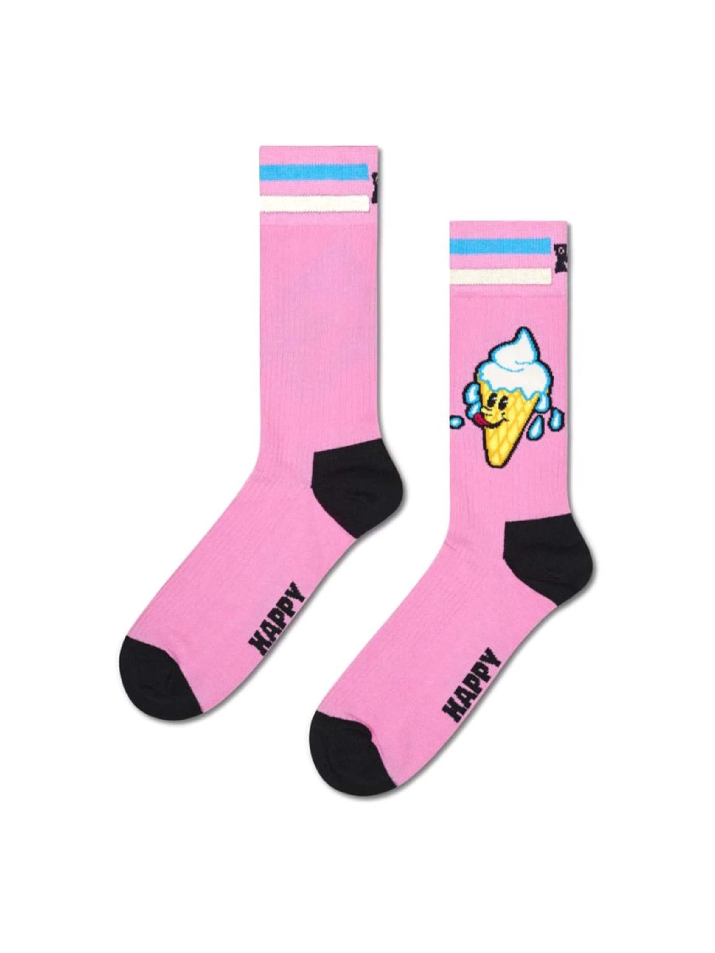 Happy Socks Skarpety 'Ice Cream Sukat' w kolorze różowy: przód