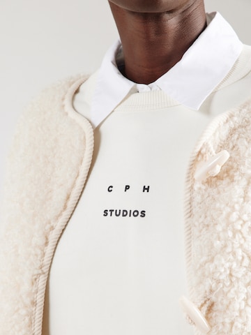 Bluză de molton de la Copenhagen Studios pe alb