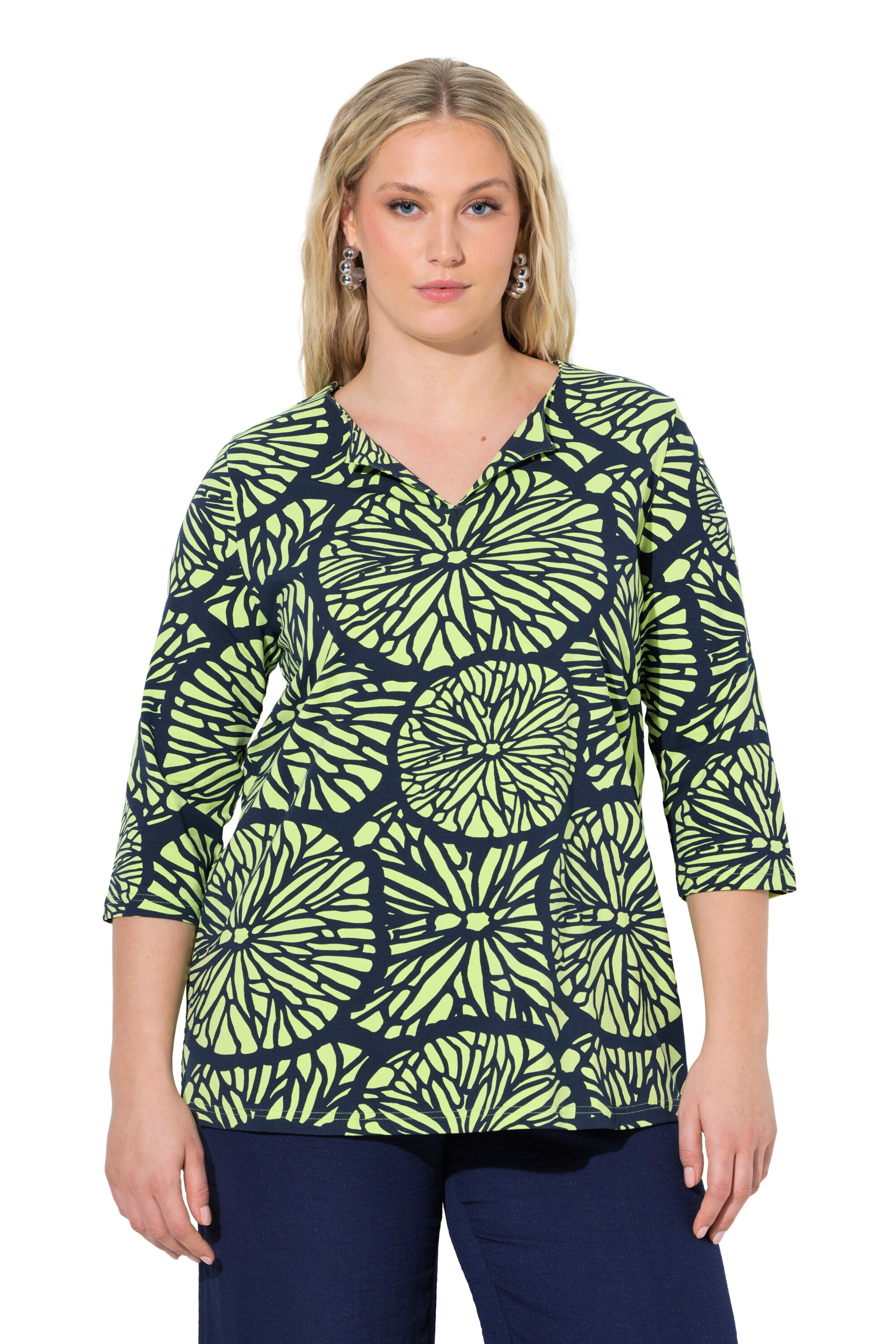 Ulla Popken Shirt in Groen: voorkant