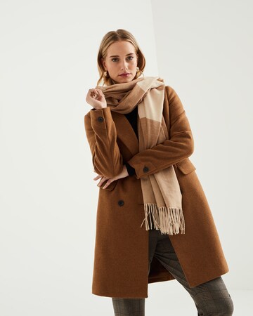 WE Fashion Between-Seasons Coat in Brown: front