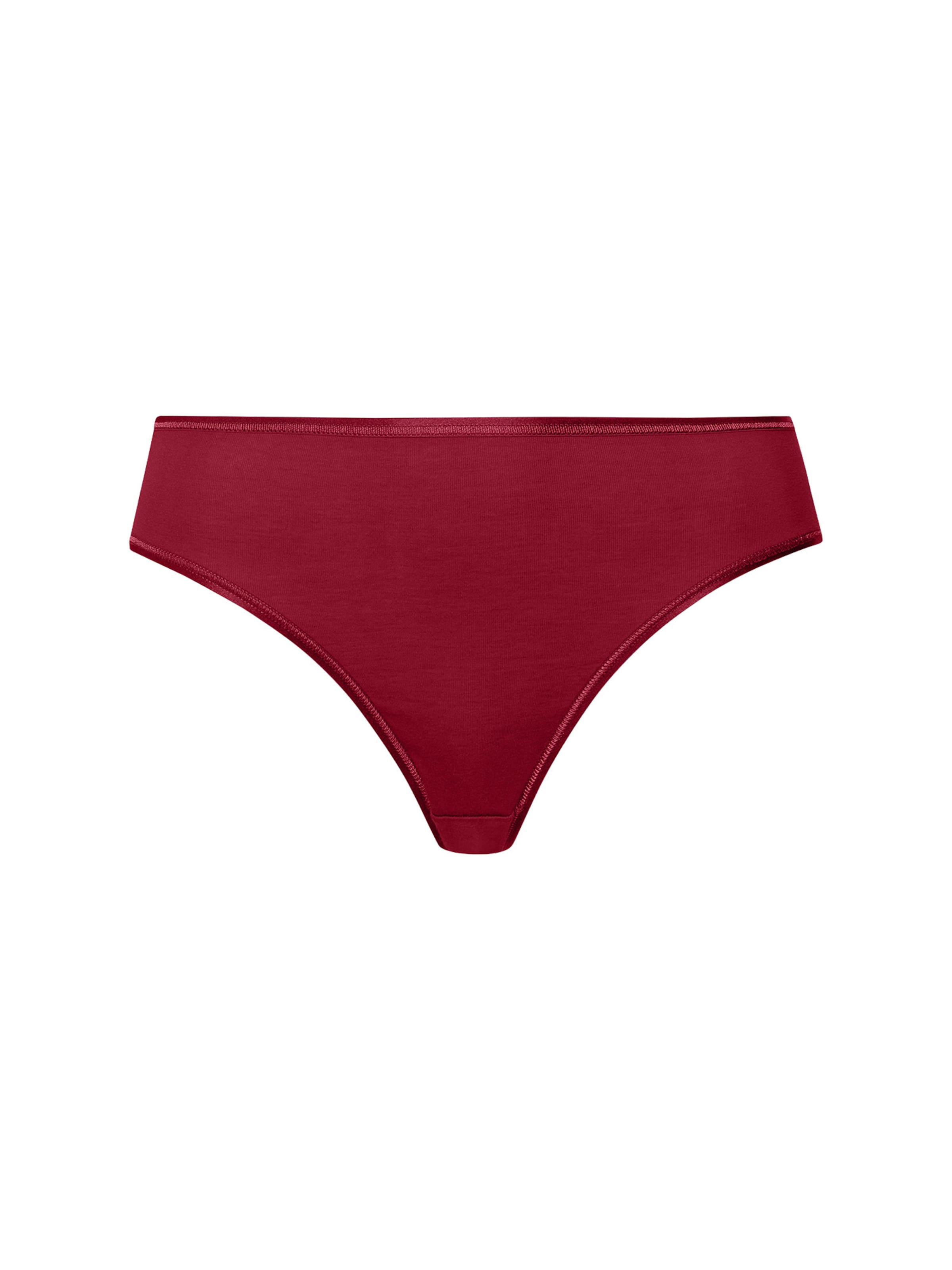 Hanro - Cueca ' Cotton Seamless ' em vermelho: frente