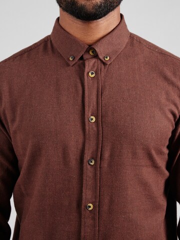 BLEND - Ajuste regular Camisa 'Burley' en marrón