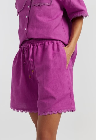 Chinti & Parker Loosefit Kalhoty – pink