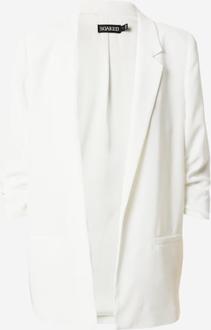 SOAKED IN LUXURY - Blazer 'Shirley' em branco: frente